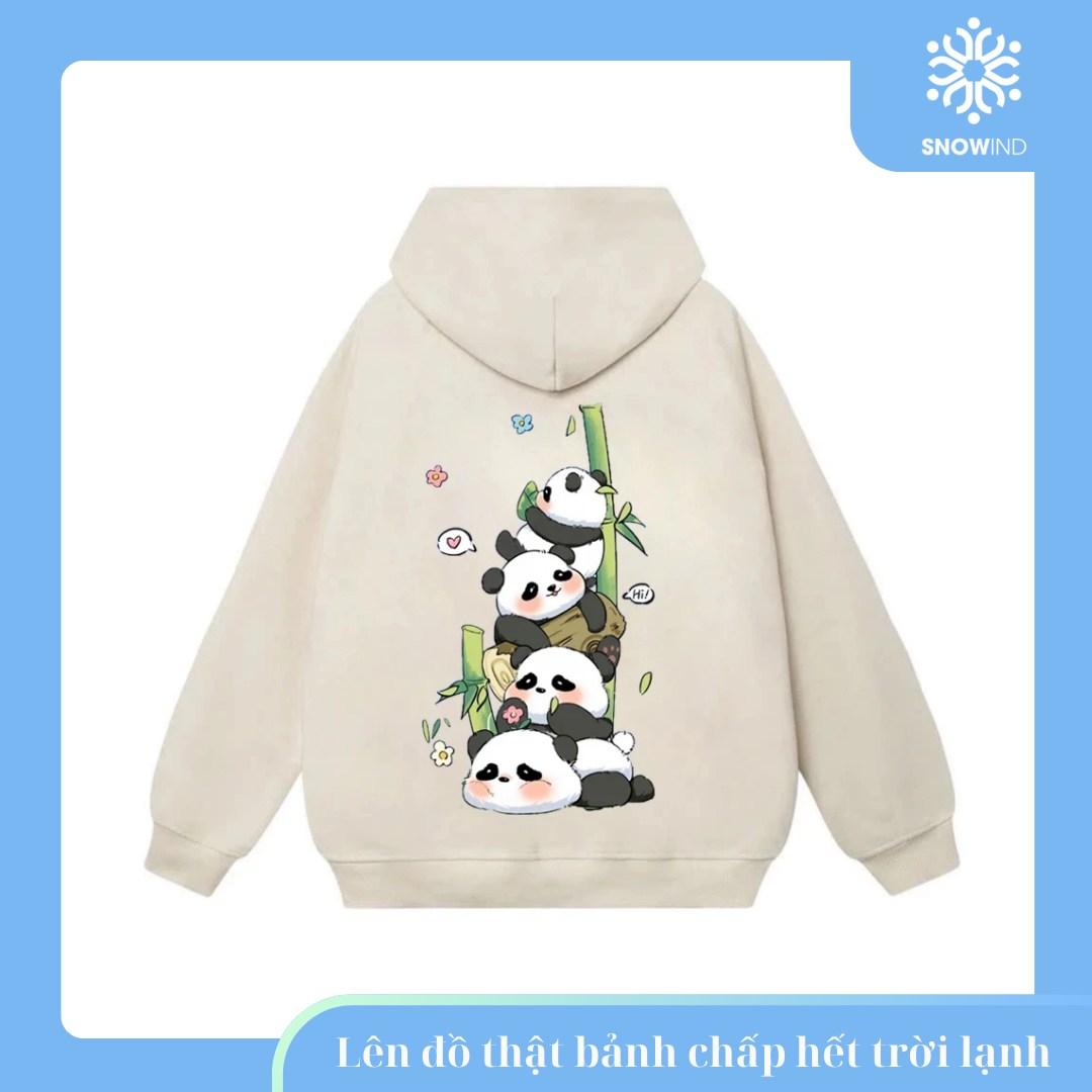 Áo Hoodie Gấu Trúc Và Cây Tre Snowind