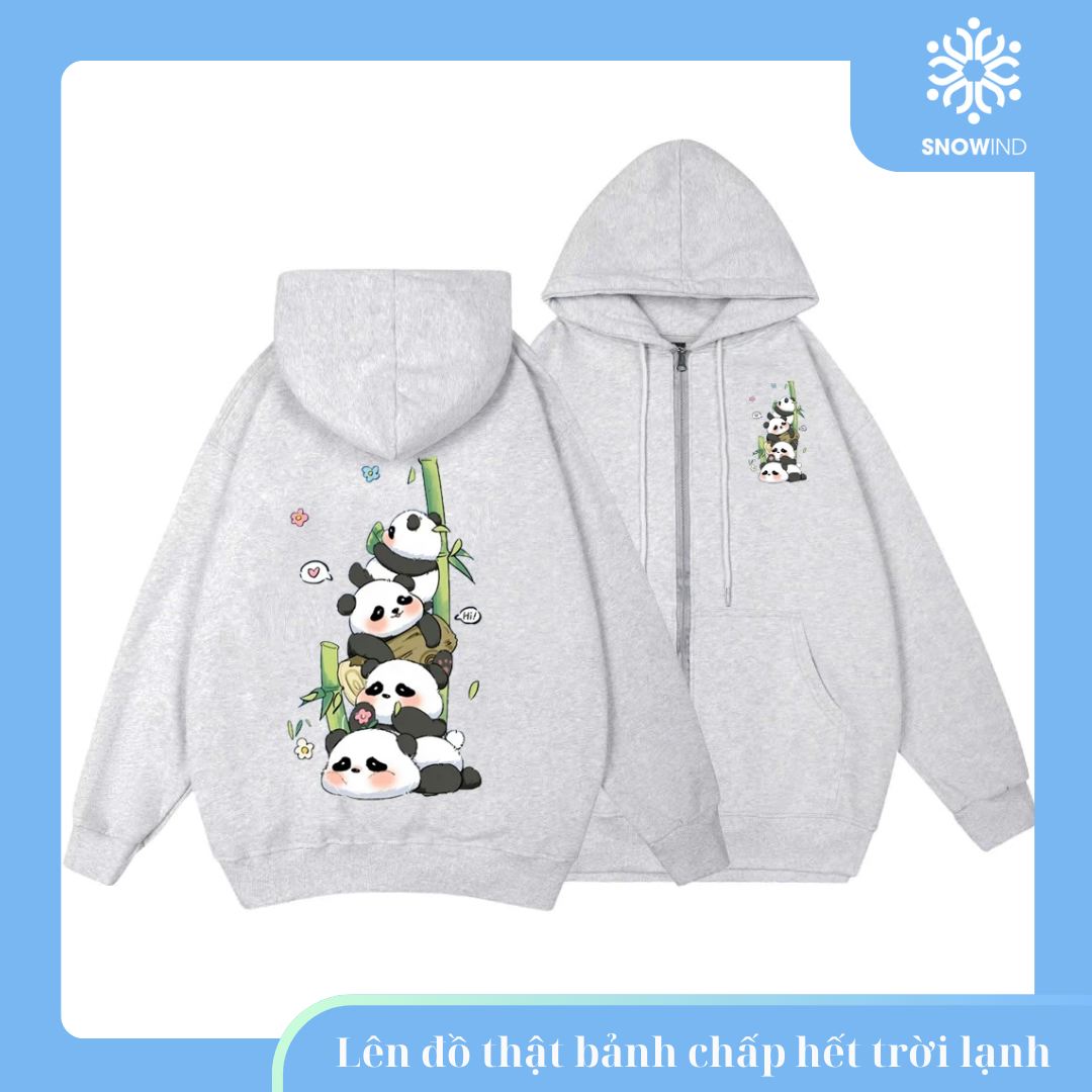 Áo Hoodie Gấu Trúc Và Cây Tre Snowind