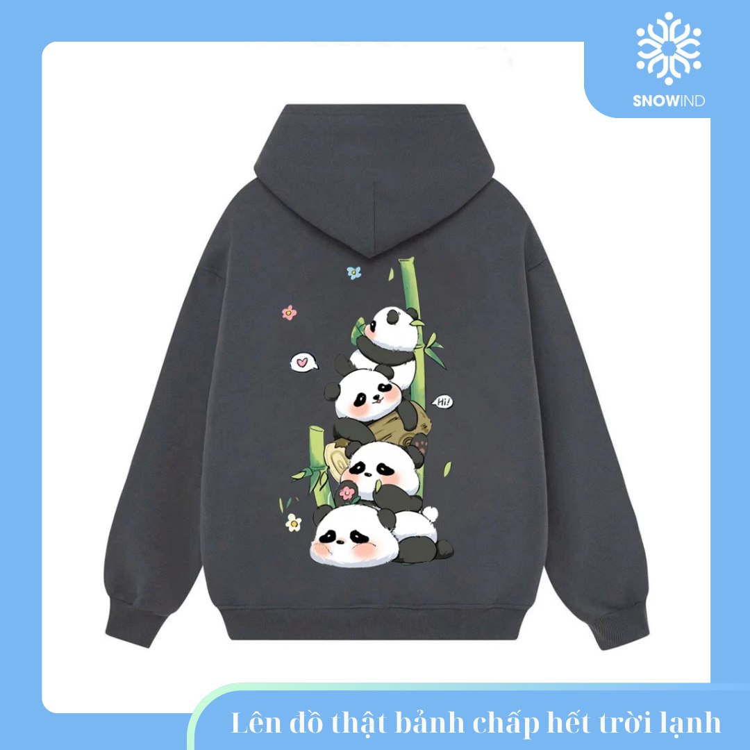 Áo Hoodie Gấu Trúc Và Cây Tre Snowind
