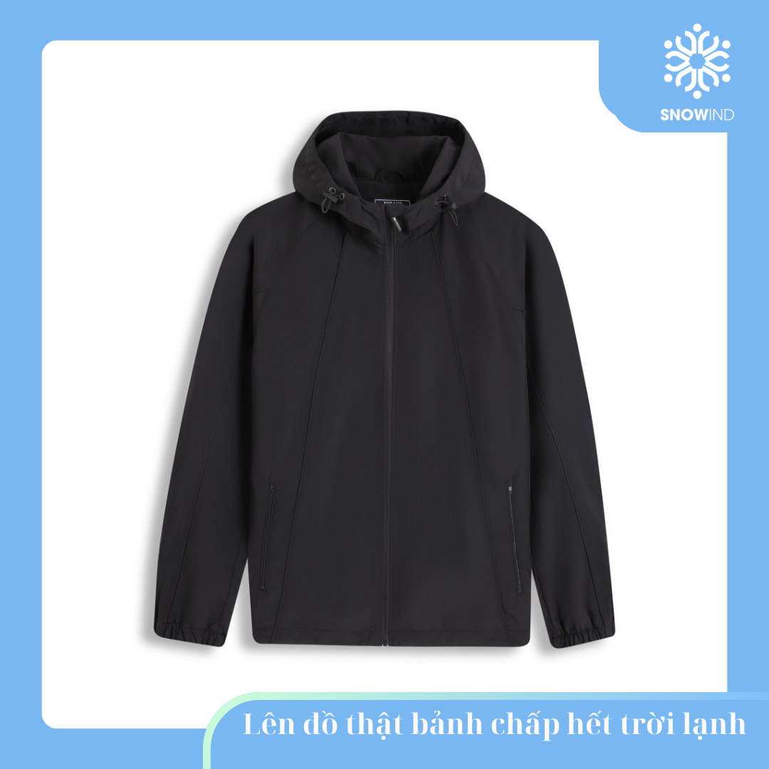 Áo Khoác Bộ Gió 2 Lớp Can Phối Mũ Liền - Ảnh 3